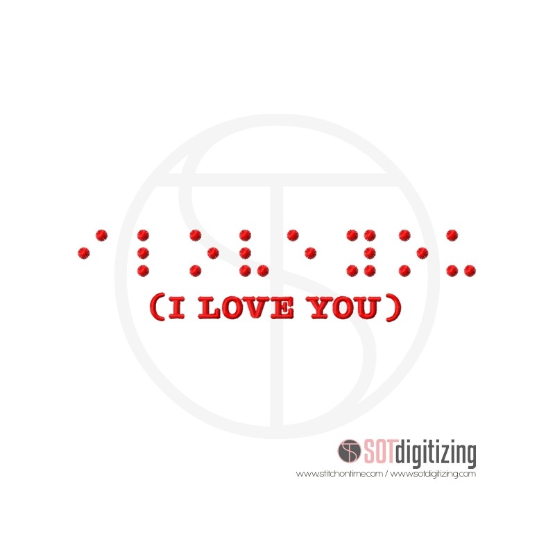 579 VALENTINE : Braille I Love You