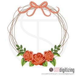 9 WREATH MONOGRAM FRAME :...