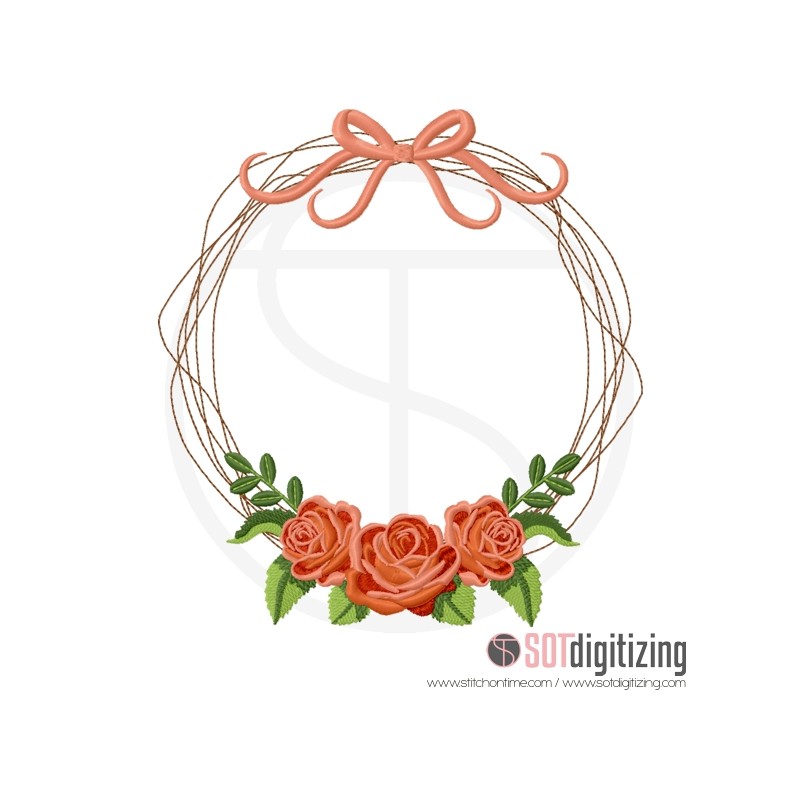 9 WREATH MONOGRAM FRAME : Frame to use with monograms or names