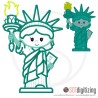 1 4th JULY : Statue of Liberty Applique