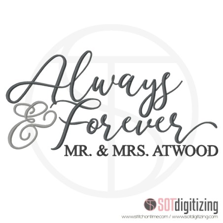 7 COUPLES NAMES MTO : Always & Forever (Made to Order)