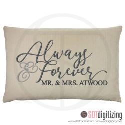 7 COUPLES NAMES MTO : Always & Forever (Made to Order)